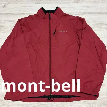 mont-bell 빨간색 풀 집업 나일론 자켓