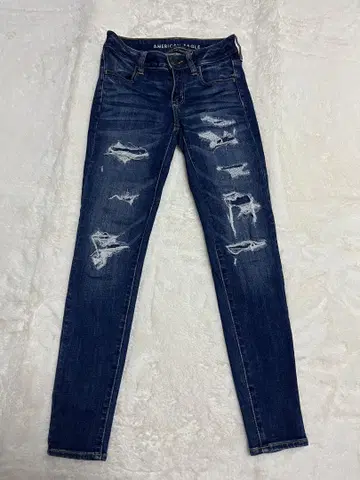 아메리칸 이글 JEGGING 데미지 리페어 데님 US00