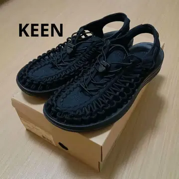 새상품급 박스 포함 KEEN 킨 UNEEK 유니크 27cm 블랙