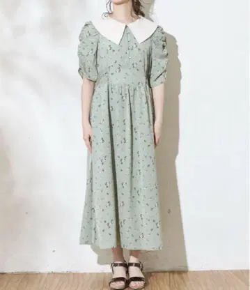 OLIVE des OLIVE 원피스 그린 꽃무늬