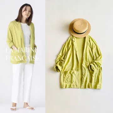 LA MARINE FRANCAISE 린넨 100% 리바이벌 린넨 자켓