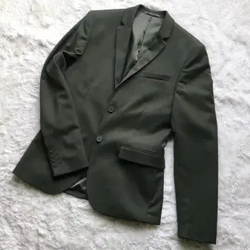 H&M 테일러드 자켓 다크 그린