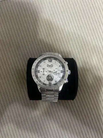 D&G 크로노그래프 손목시계 실버