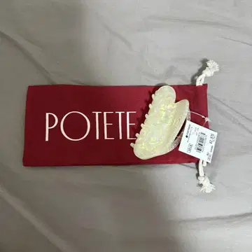 POTETE 스터드 하트 클립 화이트 택 포함