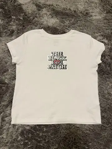 마우지 BEP OG 큐빅 BABY TEE 블랙 아이 패치 화이트