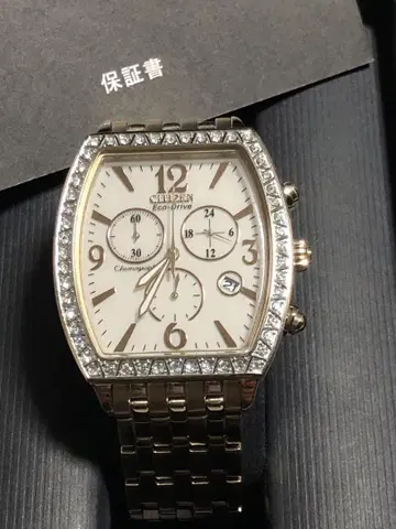 CITIZEN Eco-Drive 다이아몬드 장식 시계 새상품급