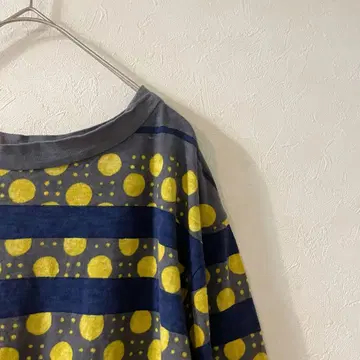 45R 인디고 천축 코몬 반다나 T-SHIRT 일본제