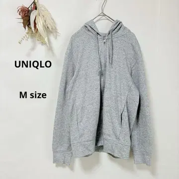 유니클로 UNIQLO 에어리즘 UV 차단 풀 집업 후드티 M 그레이 긴팔