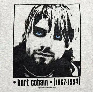 90's NIRVANA Kurt Cobain 추모 맨투맨 커트 코베인