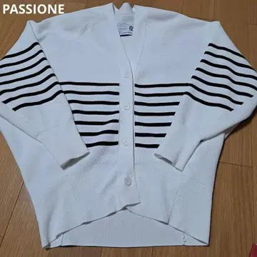 PASSIONE 파시오네 하찌 돌먼 코쿤 가디건 블랙 보더