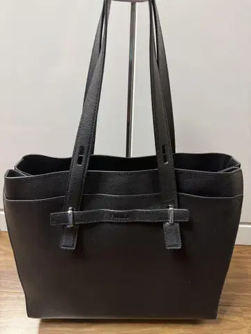 훌라 블랙 가죽 토트백