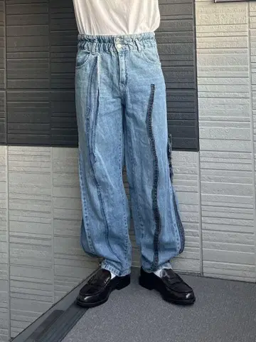 리메이크 데님 벌룬 데님 팬츠