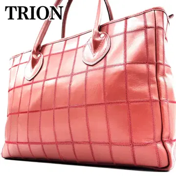 TRION PANEL 그랩 가죽 대용량 A4 가능 토트백 비즈니스 빨간색