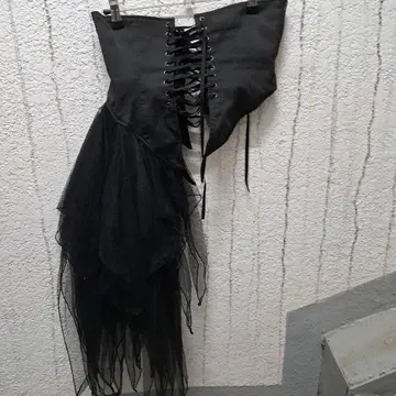 블랙 피스 나우 쉬폰 코르셋