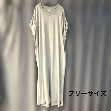 ORDINARY FITS 반팔 롱 원피스 라이트 그레이 프리 사이즈