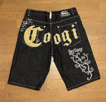 Coogi 다크 데님 숏 팬츠