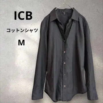 ICB 코튼 스키퍼 긴팔 셔츠 비쥬 버튼 블랙