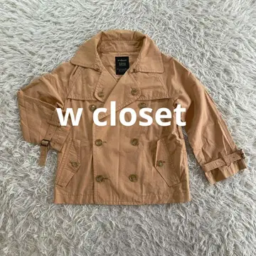 w closet 숏 기장 트렌치코트 체스터 코트