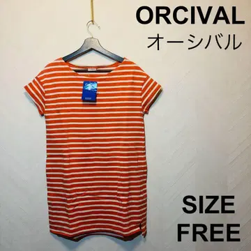 ORCIVAL 오르치발 프렌치 바스크 보더 티셔츠 오렌지