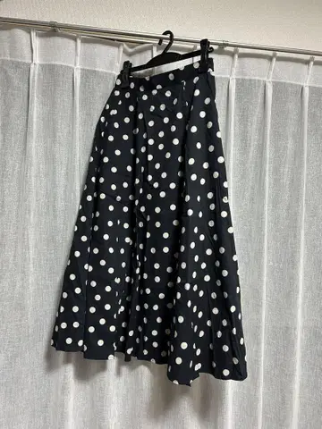 URBAN RESEARCH 네이비 도트 무늬 스커트 size36