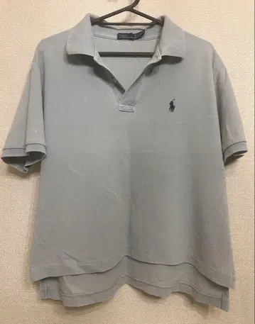 폴로 랄프로렌 박스 핏 메쉬 피케 셔츠 여성용 XS