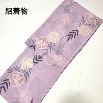 완성된 여름 기모노 폴리에스테르 명주 기모노 새상품 No.2535