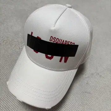 DSQUARED2 ICON 화이트 캡 조정 벨트 포함