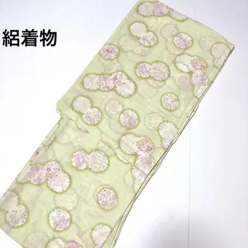 완성품 여름 기모노 폴리에스테르 명주 기모노 새상품 No.2536