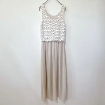 사리아 [M] 허리 개더 슬리브리스 롱 플레어 원피스 쉬폰