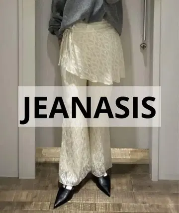 JEANASIS 레이스 스커트 레이어드 팬츠/322640 화이트