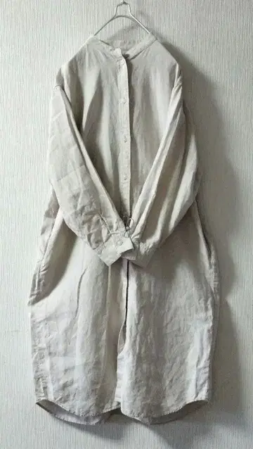 무인양품 린넨 밴드 카라 원피스