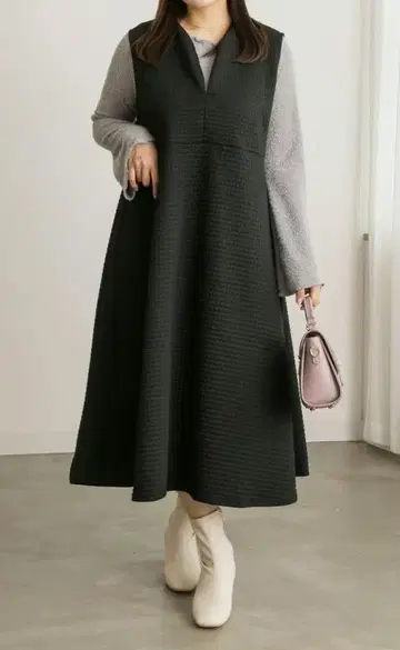 새상품 clette 쿠레트 원피스 퀼팅 블랙 3L 사이즈