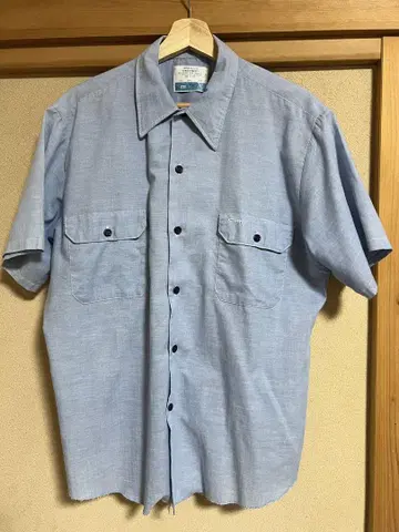 70년대 Sears MADE IN USA 샴브레이 셔츠 LARGE