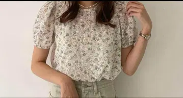 flower 워터리 블루 블라우스