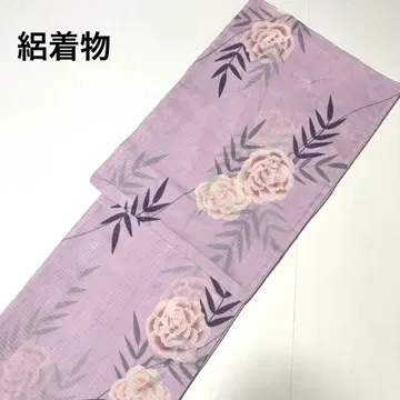 완성품 여름 기모노 폴리에스테르 명주 기모노 새상품 No.2539