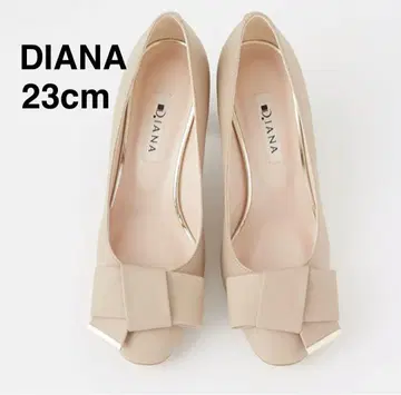 DIANA 23cm 펌프스 리본 베이지 일본제