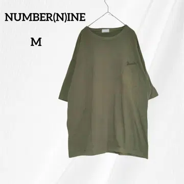넘버나인 티셔츠 로고 M 카키 사이즈 2 남성용 면 100%