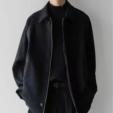 stein 23AW 멜턴 해링턴 지퍼 재킷
