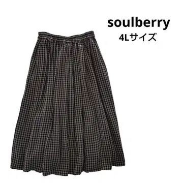 soul berry 4L 사이즈 롱 스커트 안감 허리밴딩 빅 사이즈