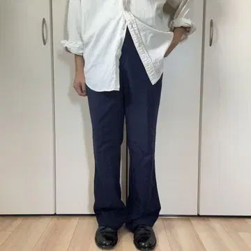 80s DAKS 울 슬랙스 네이비 컬러 로켓 탈론 새상품급