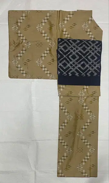 오지마 쭈크 브라운 베이지 일본풍 패턴