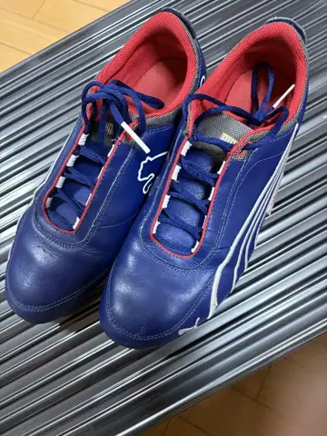 Puma 파랑 가죽 스니커즈 로우 컷