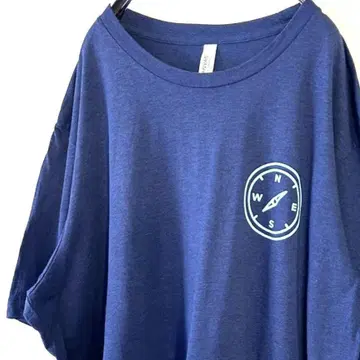 캔버스 나침반 EVERY DAY 티셔츠 2XL 네이비 컬러 구제 의류