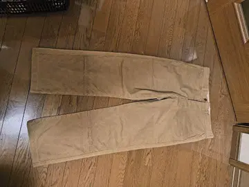 베이지 스트레이트 레그 워크 팬츠