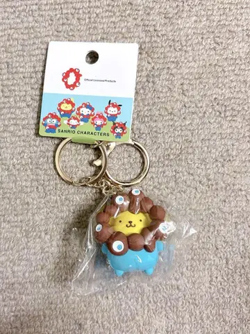 산리오 폼폼푸딩 입체 마스코트 컬러 키링