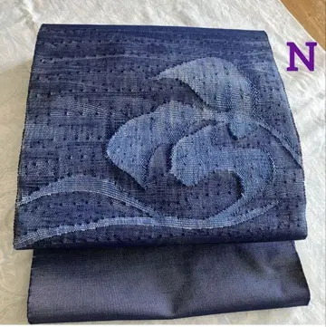 세련된 나고야 오비 나고야 오비 마츠바 재단 블루 오비(약 24cm) N