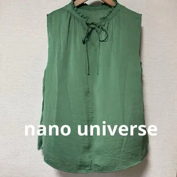 nano universe 나노 유니버스/슬리브리스 블라우스/그린/ F