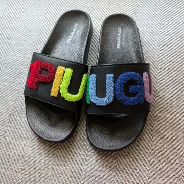 1PIU1UGUALE3 RELAX 레인보우 사가라 자수 샤워 샌들