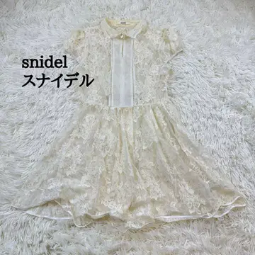 snidel 꽃무늬 레이스 반팔 원피스