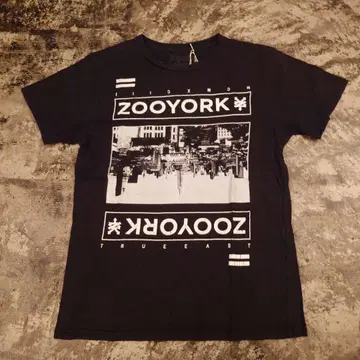 ZOO YORK 프린트 티셔츠 블랙 M 4411